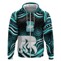 Brisbane Heat Cricket Zip Hoodie Australian Cricket Mascot - Modern Indigenous Style