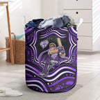 Hobart Hurricanes Cricket Laundry Basket Australian Cricket Mascot - Modern Indigenous Style