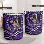 Hobart Hurricanes Cricket Laundry Basket Australian Cricket Mascot - Modern Indigenous Style