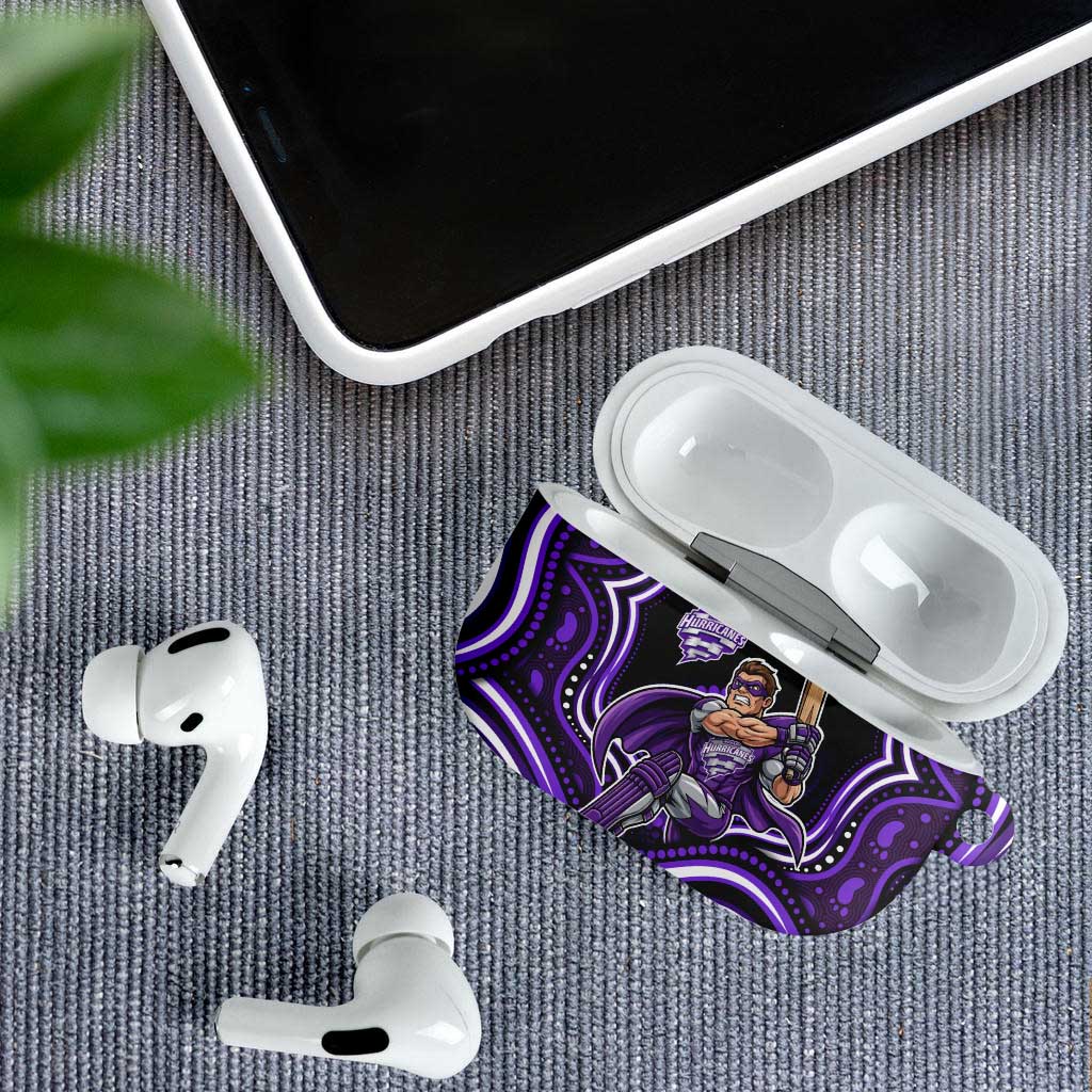 Hobart Hurricanes Cricket AirPods Case Australian Cricket Mascot - Modern Indigenous Style