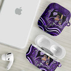 Hobart Hurricanes Cricket AirPods Case Australian Cricket Mascot - Modern Indigenous Style