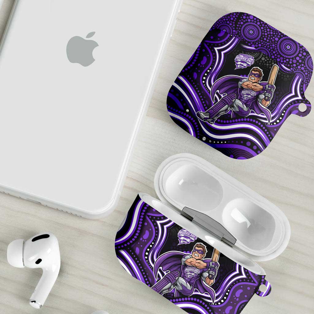 Hobart Hurricanes Cricket AirPods Case Australian Cricket Mascot - Modern Indigenous Style