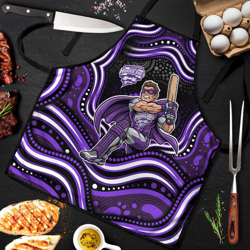 Hobart Hurricanes Cricket Apron Australian Cricket Mascot - Modern Indigenous Style