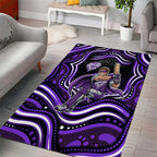 Hobart Hurricanes Cricket Area Rug Australian Cricket Mascot - Modern Indigenous Style