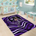 Hobart Hurricanes Cricket Area Rug Australian Cricket Mascot - Modern Indigenous Style