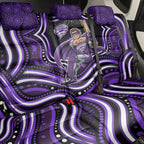 Hobart Hurricanes Cricket Back Car Seat Cover Australian Cricket Mascot - Modern Indigenous Style