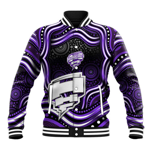 Hobart Hurricanes Cricket Baseball Jacket Australian Cricket Mascot - Modern Indigenous Style