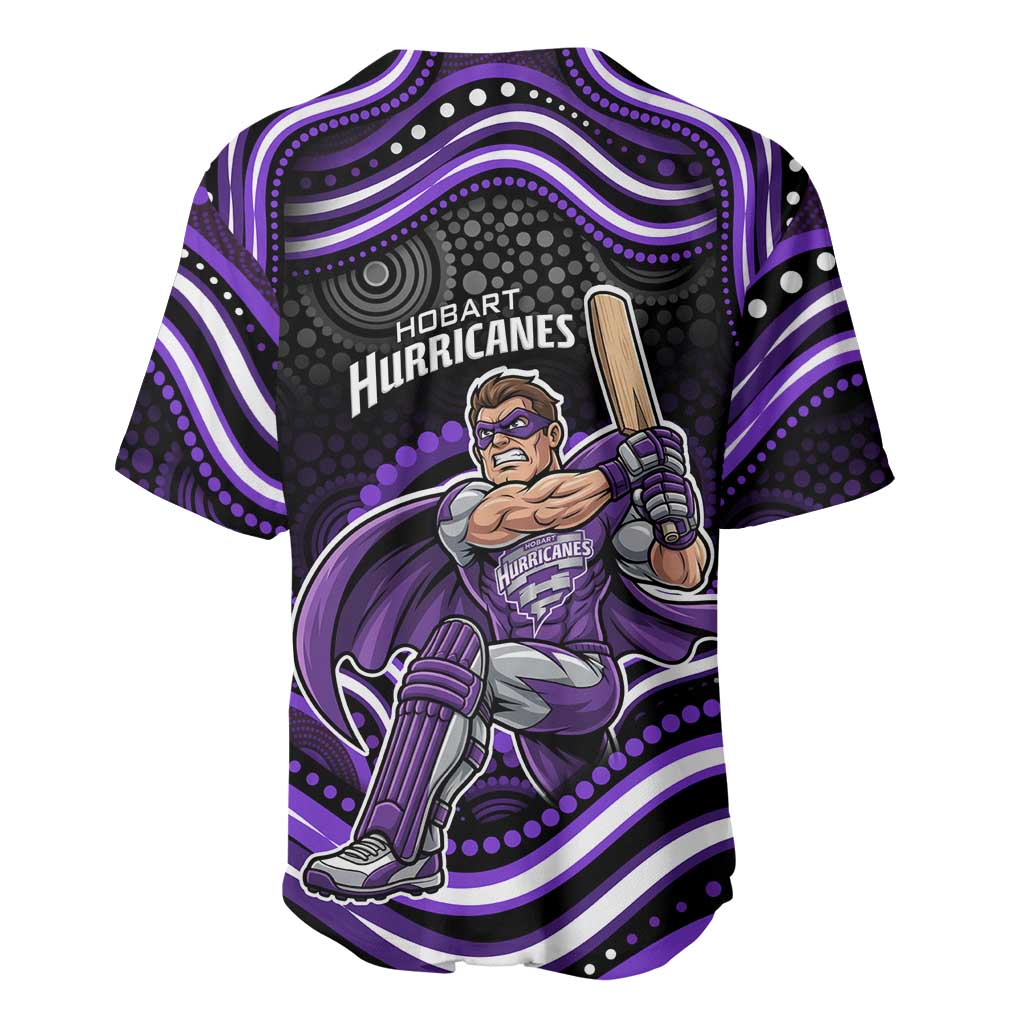 Hobart Hurricanes Cricket Baseball Jersey Australian Cricket Mascot - Modern Indigenous Style