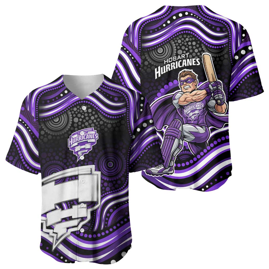 Hobart Hurricanes Cricket Baseball Jersey Australian Cricket Mascot - Modern Indigenous Style
