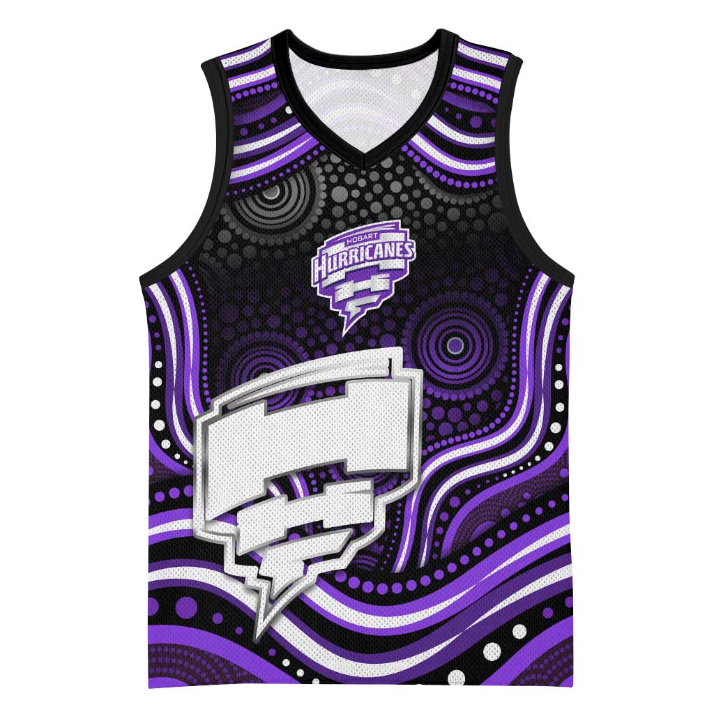 Hobart Hurricanes Cricket Basketball Jersey Australian Cricket Mascot - Modern Indigenous Style