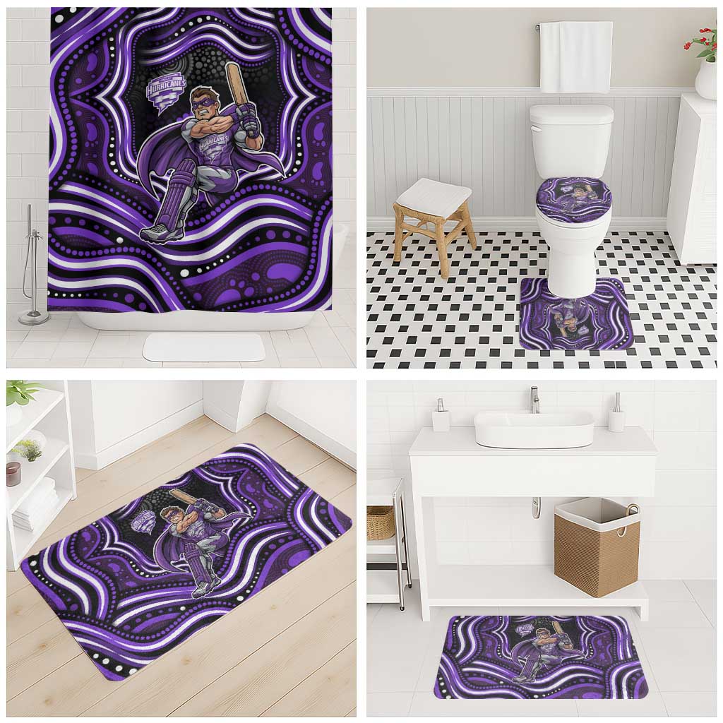 Hobart Hurricanes Cricket Bathroom Set Australian Cricket Mascot - Modern Indigenous Style