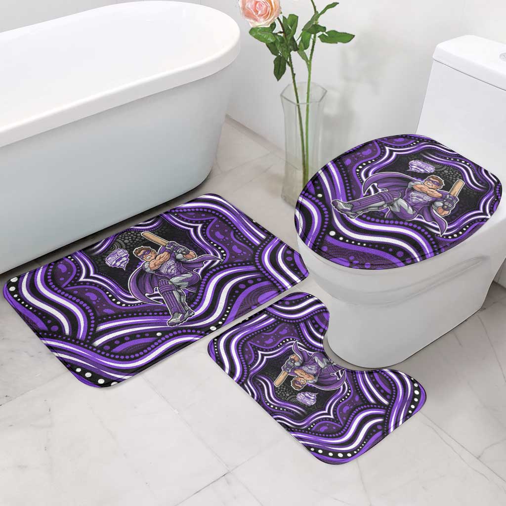 Hobart Hurricanes Cricket Bathroom Set Australian Cricket Mascot - Modern Indigenous Style