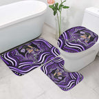 Hobart Hurricanes Cricket Bathroom Set Australian Cricket Mascot - Modern Indigenous Style