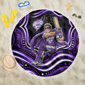 Hobart Hurricanes Cricket Beach Blanket Australian Cricket Mascot - Modern Indigenous Style