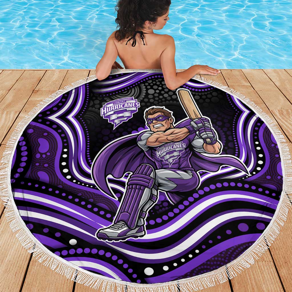 Hobart Hurricanes Cricket Beach Blanket Australian Cricket Mascot - Modern Indigenous Style