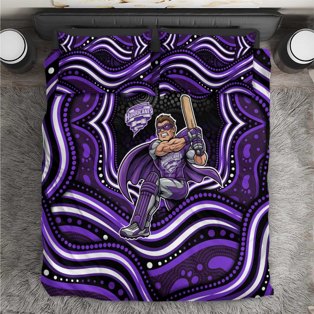 Hobart Hurricanes Cricket Bedding Set Australian Cricket Mascot - Modern Indigenous Style