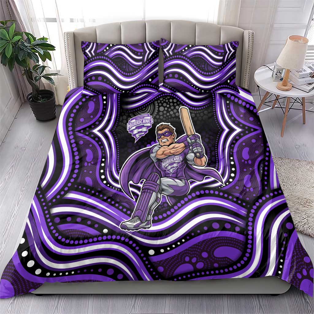 Hobart Hurricanes Cricket Bedding Set Australian Cricket Mascot - Modern Indigenous Style