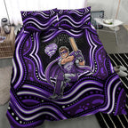 Hobart Hurricanes Cricket Bedding Set Australian Cricket Mascot - Modern Indigenous Style