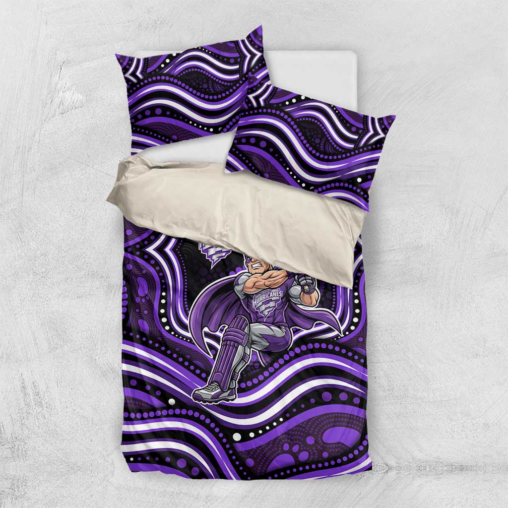 Hobart Hurricanes Cricket Bedding Set Australian Cricket Mascot - Modern Indigenous Style