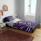 Hobart Hurricanes Cricket Bedding Set Australian Cricket Mascot - Modern Indigenous Style