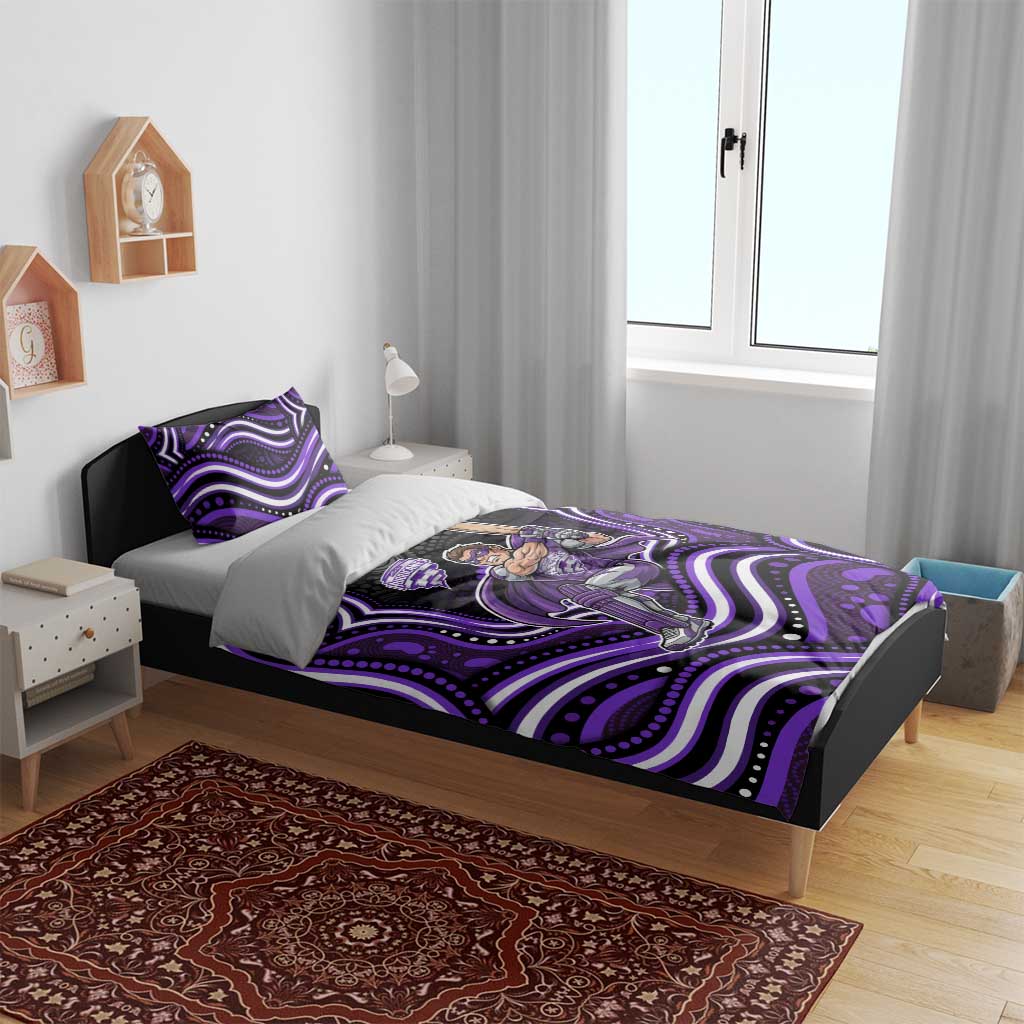 Hobart Hurricanes Cricket Bedding Set Australian Cricket Mascot - Modern Indigenous Style