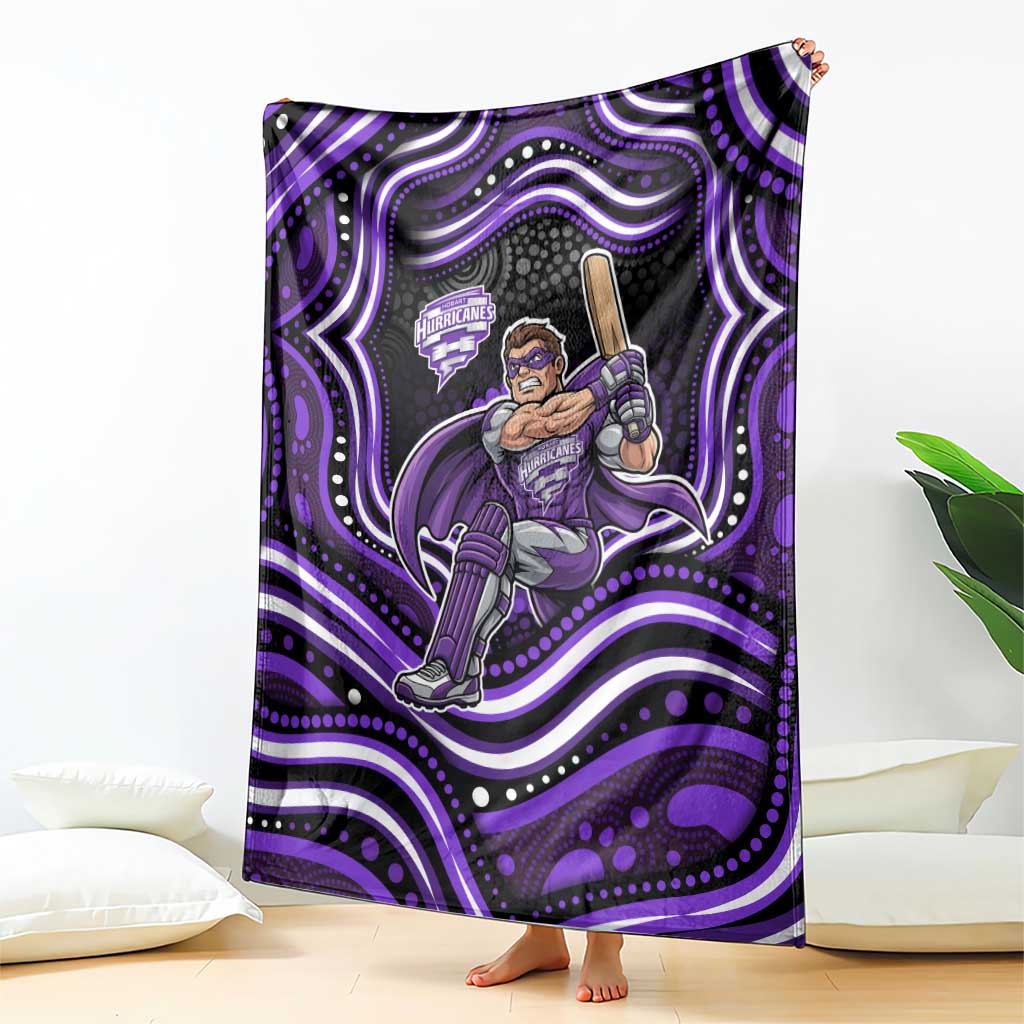 Hobart Hurricanes Cricket Blanket Australian Cricket Mascot - Modern Indigenous Style