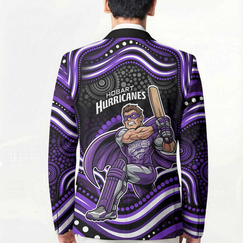 Hobart Hurricanes Cricket Blazer Australian Cricket Mascot - Modern Indigenous Style