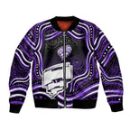 Hobart Hurricanes Cricket Bomber Jacket Australian Cricket Mascot - Modern Indigenous Style