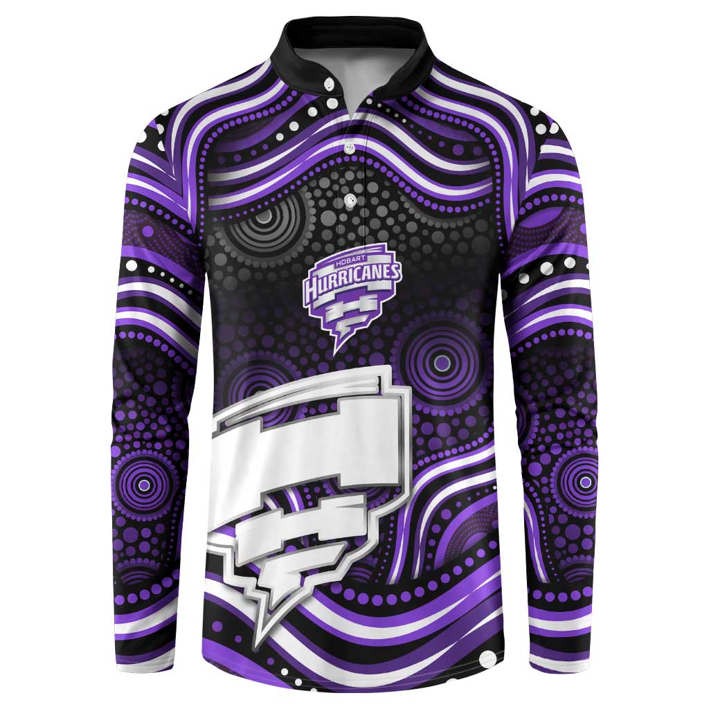 Hobart Hurricanes Cricket Button Sweatshirt Australian Cricket Mascot - Modern Indigenous Style