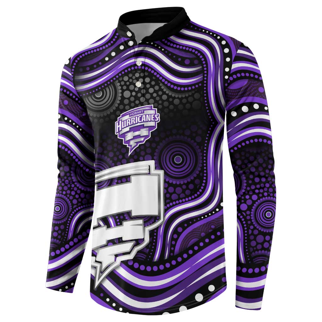 Hobart Hurricanes Cricket Button Sweatshirt Australian Cricket Mascot - Modern Indigenous Style