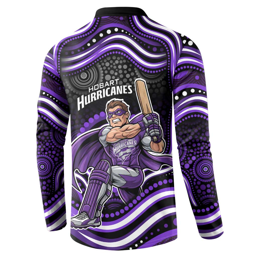 Hobart Hurricanes Cricket Button Sweatshirt Australian Cricket Mascot - Modern Indigenous Style