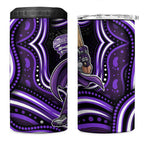Hobart Hurricanes Cricket 4 in 1 Can Cooler Tumbler Australian Cricket Mascot - Modern Indigenous Style