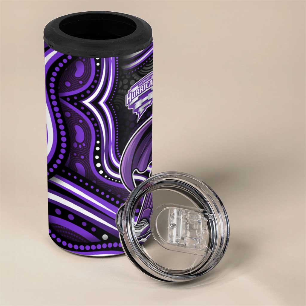 Hobart Hurricanes Cricket 4 in 1 Can Cooler Tumbler Australian Cricket Mascot - Modern Indigenous Style