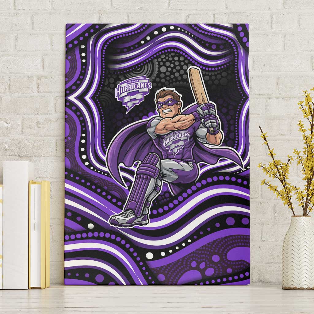 Hobart Hurricanes Cricket Canvas Wall Art Australian Cricket Mascot - Modern Indigenous Style