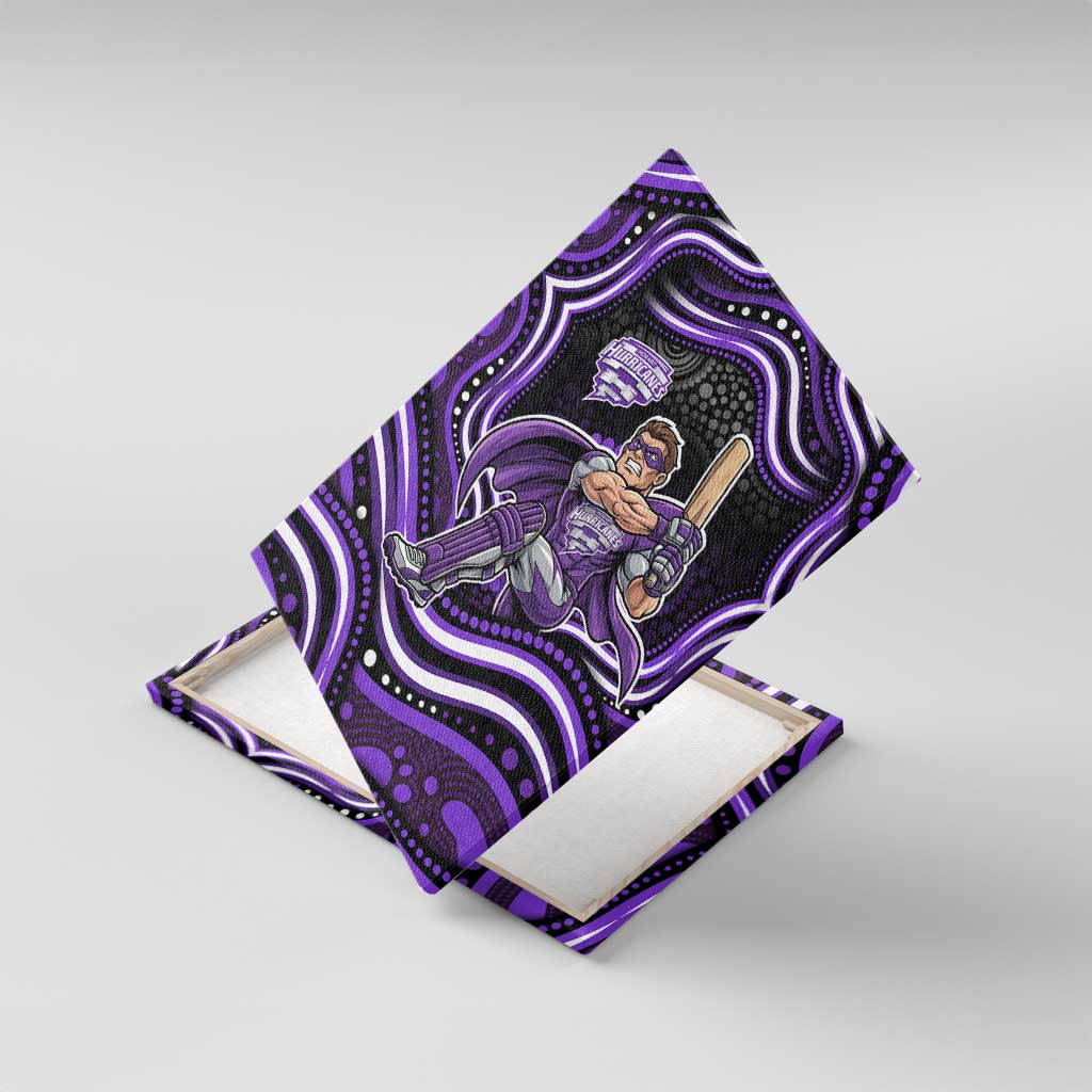 Hobart Hurricanes Cricket Canvas Wall Art Australian Cricket Mascot - Modern Indigenous Style