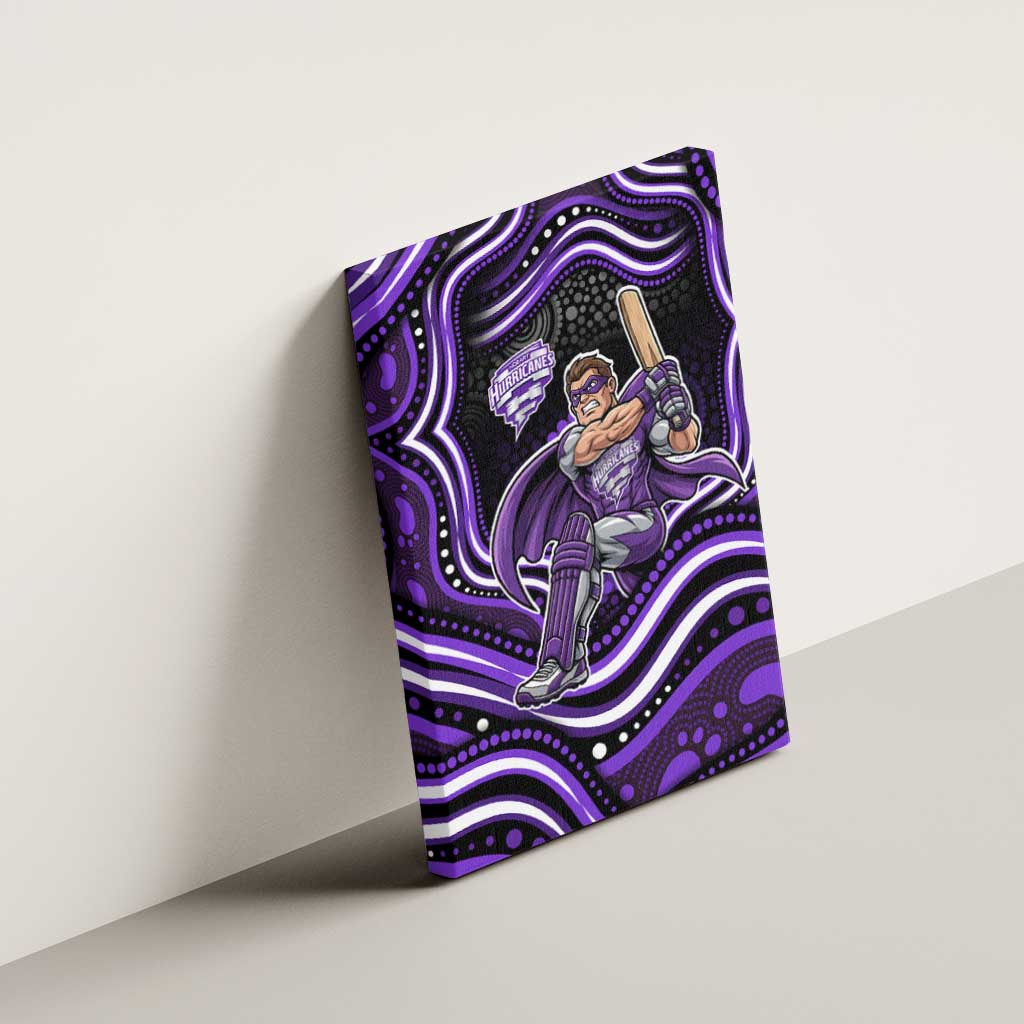 Hobart Hurricanes Cricket Canvas Wall Art Australian Cricket Mascot - Modern Indigenous Style