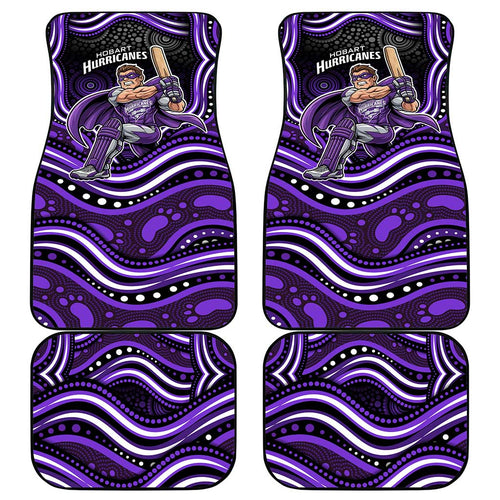 Hobart Hurricanes Cricket Car Mats Australian Cricket Mascot - Modern Indigenous Style