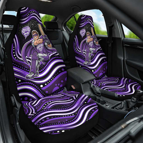 Hobart Hurricanes Cricket Car Seat Cover Australian Cricket Mascot - Modern Indigenous Style