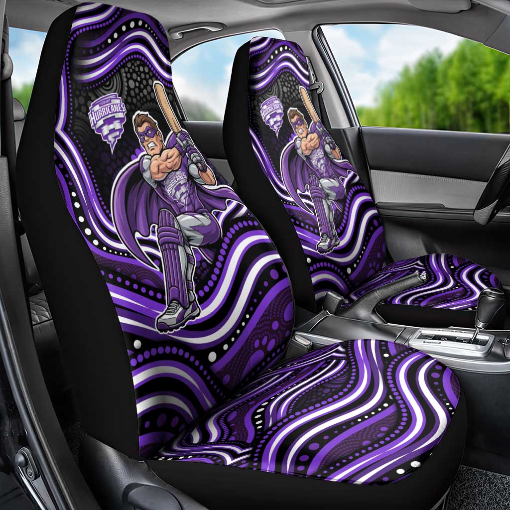Hobart Hurricanes Cricket Car Seat Cover Australian Cricket Mascot - Modern Indigenous Style