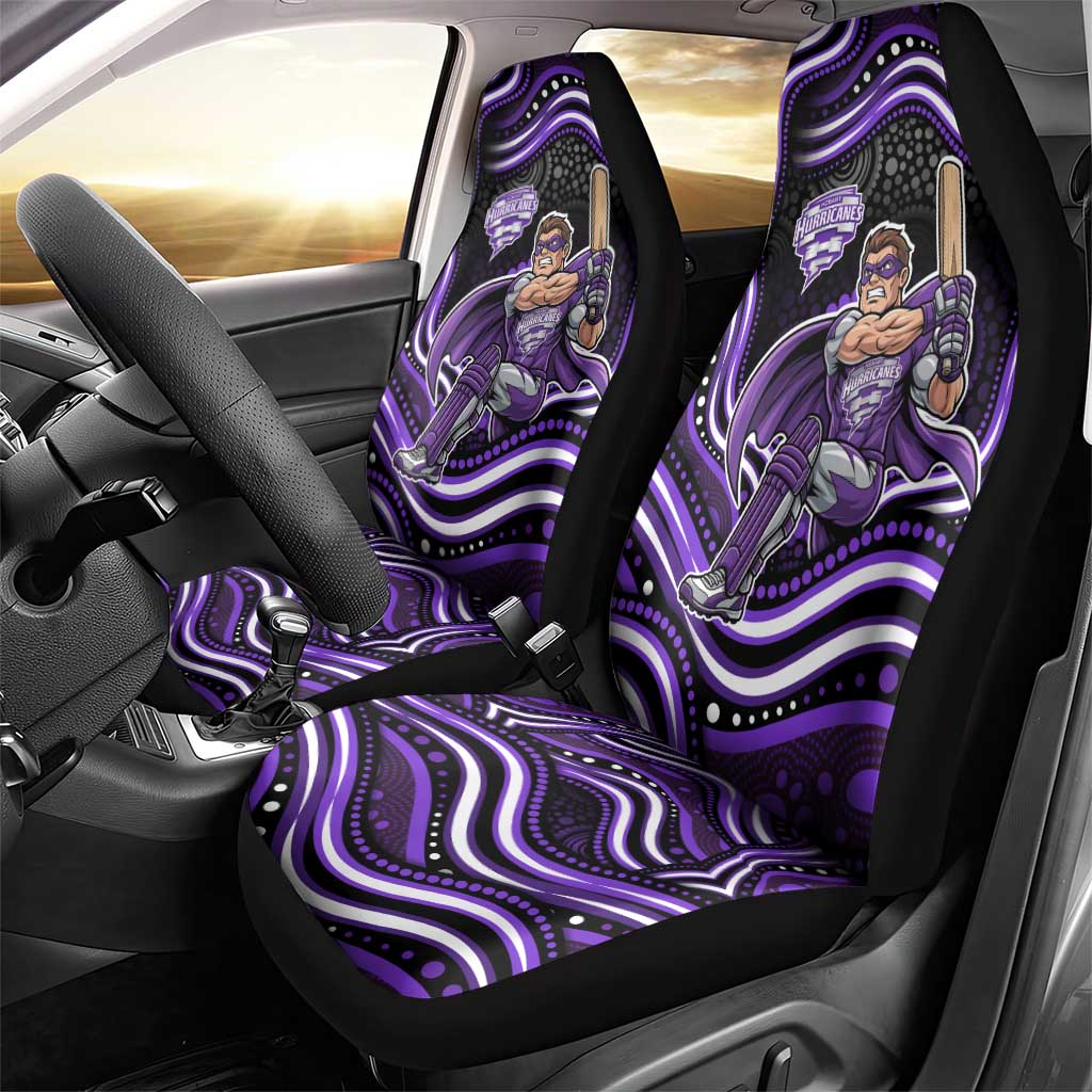 Hobart Hurricanes Cricket Car Seat Cover Australian Cricket Mascot - Modern Indigenous Style