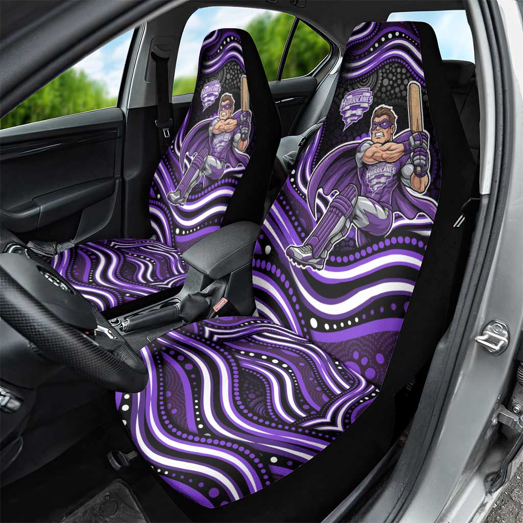 Hobart Hurricanes Cricket Car Seat Cover Australian Cricket Mascot - Modern Indigenous Style