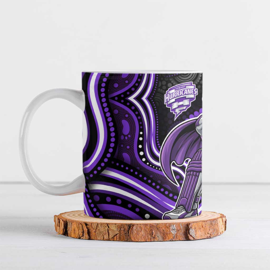 Hobart Hurricanes Cricket Ceramic Mug Australian Cricket Mascot - Modern Indigenous Style