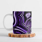 Hobart Hurricanes Cricket Ceramic Mug Australian Cricket Mascot - Modern Indigenous Style