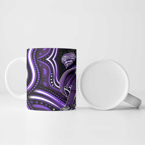 Hobart Hurricanes Cricket Ceramic Mug Australian Cricket Mascot - Modern Indigenous Style