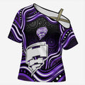 Hobart Hurricanes Cricket Cross Shoulder Shirt Australian Cricket Mascot - Modern Indigenous Style