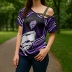 Hobart Hurricanes Cricket Cross Shoulder Shirt Australian Cricket Mascot - Modern Indigenous Style