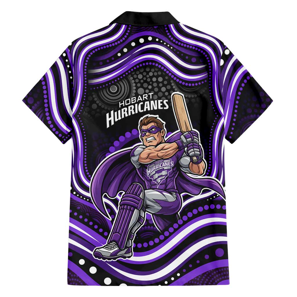 Hobart Hurricanes Cricket Family Matching Long Sleeve Bodycon Dress and Hawaiian Shirt Australian Cricket Mascot - Modern Indigenous Style