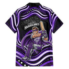 Hobart Hurricanes Cricket Family Matching Long Sleeve Bodycon Dress and Hawaiian Shirt Australian Cricket Mascot - Modern Indigenous Style