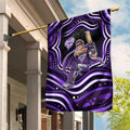 Hobart Hurricanes Cricket Garden Flag Australian Cricket Mascot - Modern Indigenous Style