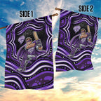 Hobart Hurricanes Cricket Garden Flag Australian Cricket Mascot - Modern Indigenous Style